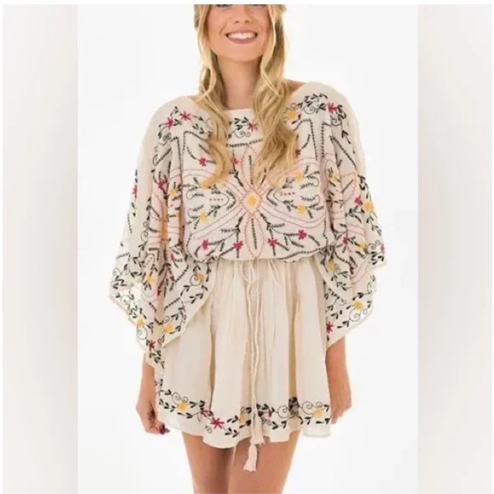 <3 Free People Embroidered Dress
